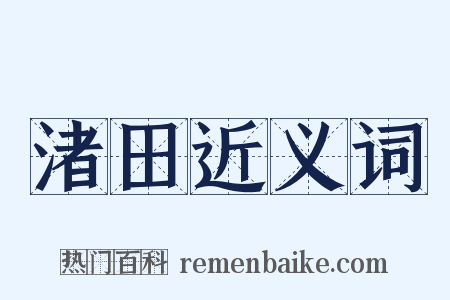 渚田近义词是什么意思的图片